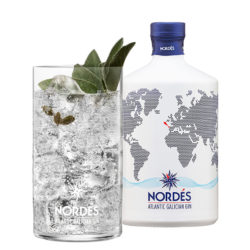 Elaboración de un gintonic con Nordés y cardamomo verde.